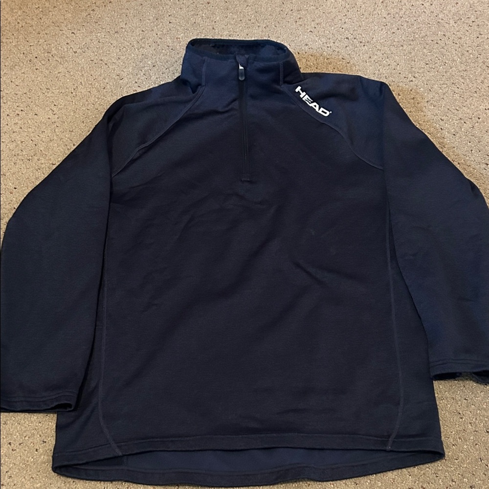 Head Black Half-Zip Pullover